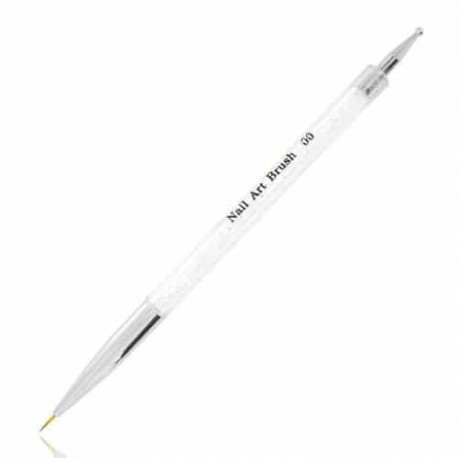 Pędzelek z sondą do zdobień biały nr 00