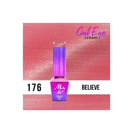 LAKIER MOLLY LAC CAT EYE CREAM BELIEVE 5ml nr 176