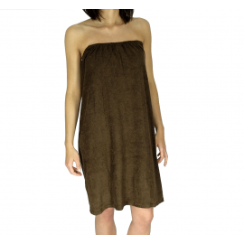 Tunika peleryna kosmetyczna frotte CZEKOLADOWA