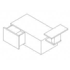 Taboret pufa z podnóżkiem do pedicure