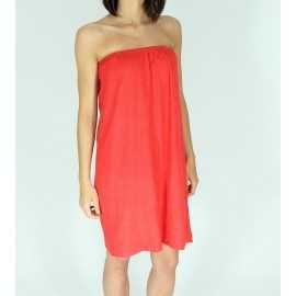 Tunika peleryna kosmetyczna frotte CZERWONA