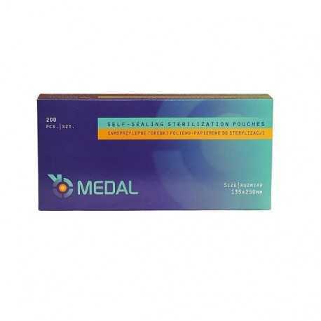 Torebki do sterylizacji 135mm x 250mm 200szt MEDAL