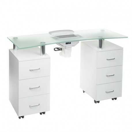 Stolik do manicure + pochłaniacz BD-3425-1+P BIAŁY