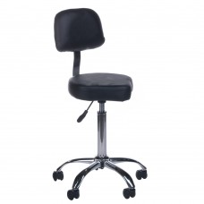 Taboret z oparciem BH-7268 Czarny