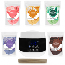 Podgrzewacz wosku + Wosk 5 x 100 g + Szpatuły