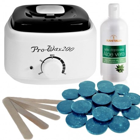 Zestaw podgrzewacz +wosk azulenowy+szpatuły+balsam